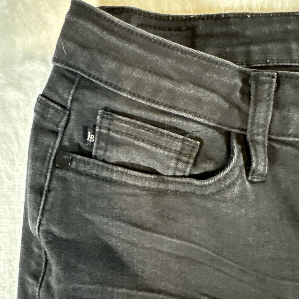 Judy Blue Jeans SZ 28 Black Slim Fit Mid Rise Stretch Distressed Raw Hem JB88137 - Picture 8 of 14